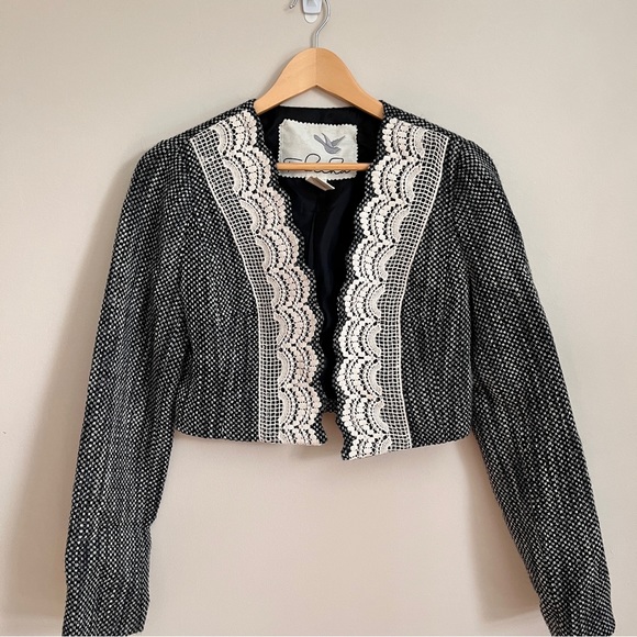 Anthropologie Tabitha tweed crop jacket 4 - Picture 2 of 5